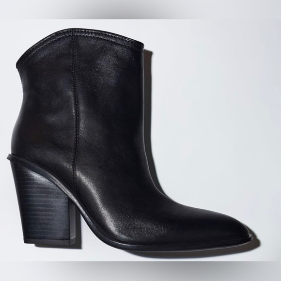 Zara Leather Cowboy ankle boot - Picture 2 of 6